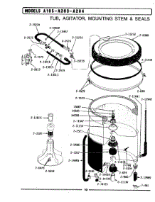 09 - Tub, Agitator, Mounting Stem & Seal Parts For Maytag Washer A105 From Appliancepartspros.Com