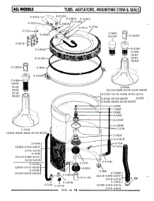 09 - Tub, Agitator, Mounting Stem & Seal Parts For Maytag Washer A180 From Appliancepartspros.Com