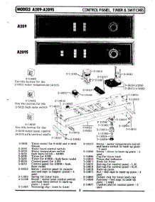 04 - Control Panel, Timer & Switches Parts For Maytag Washer A209 From Appliancepartspros.Com
