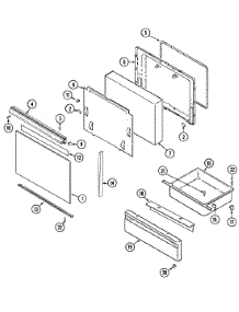 03 - Door / Drawer parts for Admiral Range A3438SRA from AppliancePartsPros.com