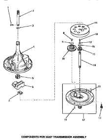 02 - 33227 Transmission Assy Components parts for Amana Washer AA5221 from AppliancePartsPros.com