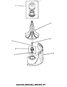 03 - Agitator, Drive Bell & Seal Kit parts for Amana Washer AA5221 from AppliancePartsPros.com