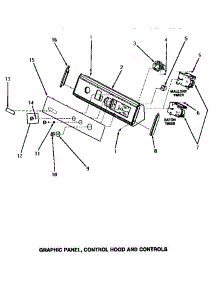 07 - Graphic Panel, Control Hood & Controls parts for Amana Washer AA5221 from AppliancePartsPros.com