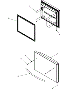 05 - Freezer Door parts for Amana Refrigerator ABL2037FES / ABL2037FES0 from AppliancePartsPros.com