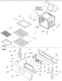 02 - Cavity And Backguard parts for Amana Range ACF3335AW / PACF3335AW1 from AppliancePartsPros.com