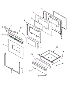 02 - Door / Drawer parts for Amana Range ACS4140BW from AppliancePartsPros.com