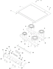 03 - Main Top And Backguard parts for Amana Range ACS7270AW / PACS7270AW0 from AppliancePartsPros.com