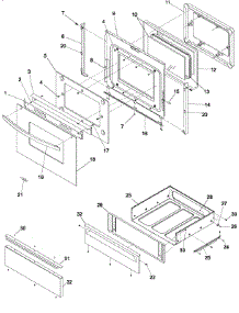 04 - Oven Door And Storage Drawer parts for Amana Range ACS7270AW / PACS7270AW0 from AppliancePartsPros.com