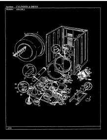 02 - Cylinder & Drive (Rev. A-C) parts for Admiral Dryer ADG20L2A from AppliancePartsPros.com