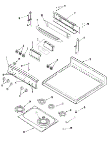03 - Control Panel / Top Assembly parts for Amana Range AER5845RAS from AppliancePartsPros.com