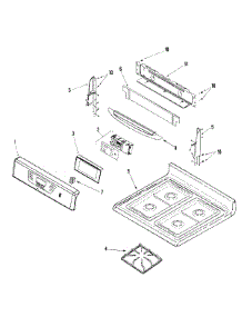 03 - Control Panel / Top Assembly parts for Amana Range AGR5715QDQ from AppliancePartsPros.com