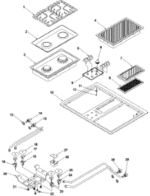 03 - Main Top parts for Amana Cooktop AKGD3060SS / P1131629NSS from AppliancePartsPros.com