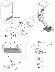 04 - Evaporator Area & Rollers parts for Amana Refrigerator ARB190ZCB / PARB190ZCBO from AppliancePartsPros.com