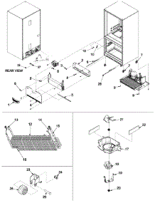 04 - Evaporator Area & Rollers parts for Amana Refrigerator ARB2259CB / PARB2259CB0 from AppliancePartsPros.com