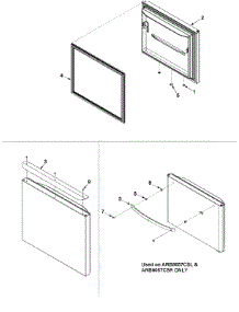 05 - Freezer Door parts for Amana Refrigerator ARB8057CSL / PARB8057CS1 from AppliancePartsPros.com