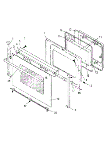06 - Oven Door parts for Amana Range ART6000L / P1142682N L from AppliancePartsPros.com