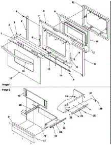 04 - Oven Door And Storage Drawer parts for Amana Range ART6610E / P1143433N E from AppliancePartsPros.com