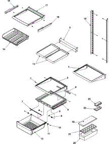 08 - Deli And Ref Shelf Series 50+ parts for Amana Refrigerator ASD2628HEW from AppliancePartsPros.com