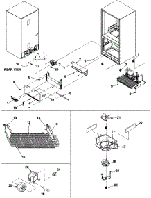 04 - Evaporator Area & Rollers parts for Amana Refrigerator AFF2534FEB from AppliancePartsPros.com