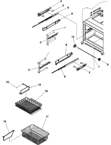 06 - Freezer Shelving parts for Amana Refrigerator AFF2534FES from AppliancePartsPros.com