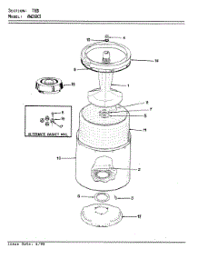 10 - Tub (Rev. E-H) parts for Admiral Washer AW26K3W from AppliancePartsPros.com