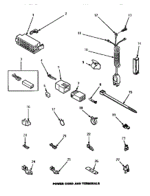 14 - Power Cord & Terminals parts for Amana Washer AWM373W2 from AppliancePartsPros.com