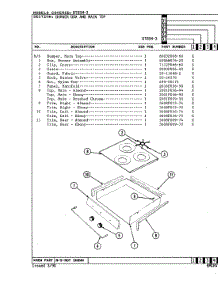 02 - Burner Box & Main Top parts for Magic Chef Cooktop BT85NS-3 from AppliancePartsPros.com