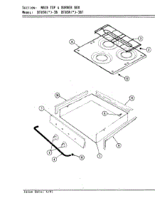 02 - Main Top Assembly parts for Magic Chef Cooktop BT85RS-3B from AppliancePartsPros.com