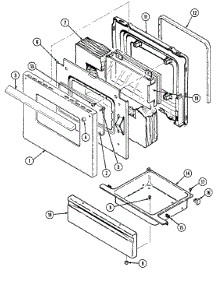 03 - Door / Drawer (Cc3531wrw, Cc3531wrv) parts for Crosley Range CC3531WRW from AppliancePartsPros.com