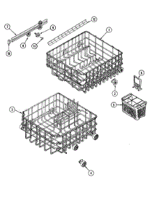 05 - Track & Rack Assembly parts for Crosley Dishwasher CDU600V from AppliancePartsPros.com