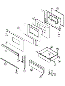 04 - Door / Drawer (Vvx Ser. Pre. 21) parts for Crosley Range CE3878VVA from AppliancePartsPros.com