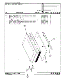 03 - Door Assembly parts for Crosley Range CEA2D2 from AppliancePartsPros.com