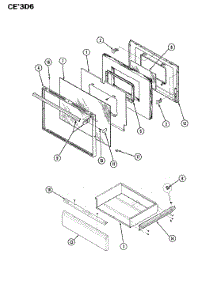 03 - Door / Drawer parts for Crosley Range CEA3D6CV from AppliancePartsPros.com