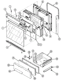 02 - Door / Drawer (Cg3131xrx) parts for Crosley Range CG3231XRA from AppliancePartsPros.com