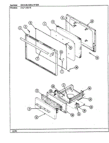 02 - Door / Drawer (Cgx3d1x) parts for Crosley Range CGW3D1X from AppliancePartsPros.com