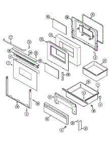 02 - Door / Drawer parts for Maytag Range CHG9830BAB from AppliancePartsPros.com