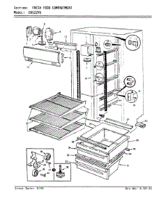 03 - Fresh Food Compartment parts for Crosley Refrigerator CNS22V6A / AR20A from AppliancePartsPros.com
