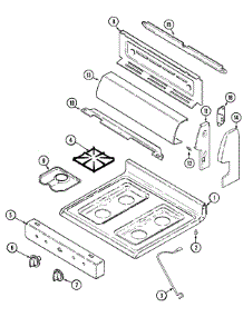 02 - Control Panel / Top Assembly parts for Admiral Range CRL5300DXT from AppliancePartsPros.com
