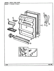 04 - Fresh Food Door parts for Crosley Refrigerator CT19X7A from AppliancePartsPros.com