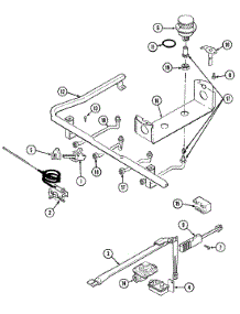 05 - Gas Controls (D3167xuxlt) parts for Admiral Range D3167XUALT from AppliancePartsPros.com