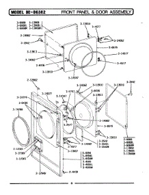 02 - Front Panel & Door Assembly Parts For Maytag Dryer De382 From Appliancepartspros.Com