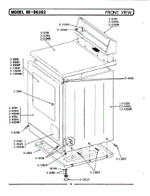 03 - Front View Parts For Maytag Dryer De382 From Appliancepartspros.Com