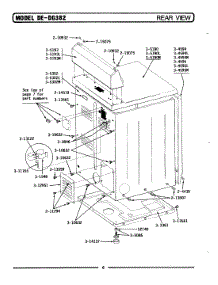 08 - Rear View Parts For Maytag Dryer De382 From Appliancepartspros.Com
