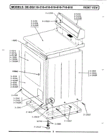 03 - Front View Parts For Maytag Dryer De410 From Appliancepartspros.Com
