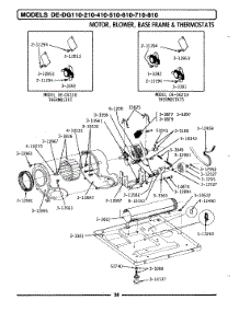 07 - Motor, Blower, Base Frame & Thermostats Parts For Maytag Dryer De410 From Appliancepartspros.Com