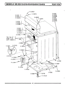 08 - Rear View Parts For Maytag Dryer De410 From Appliancepartspros.Com