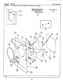 02 - Door Parts For Maytag Dryer De412 From Appliancepartspros.Com