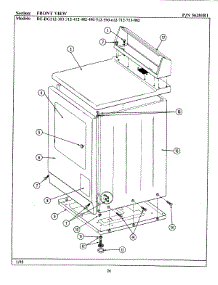 04 - Front View Parts For Maytag Dryer De412 From Appliancepartspros.Com