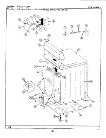 08 - Rear View Parts For Maytag Dryer De412 From Appliancepartspros.Com