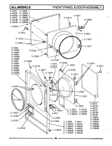 02 - Front Panel & Door Assembly parts for Maytag Dryer DE91 from AppliancePartsPros.com